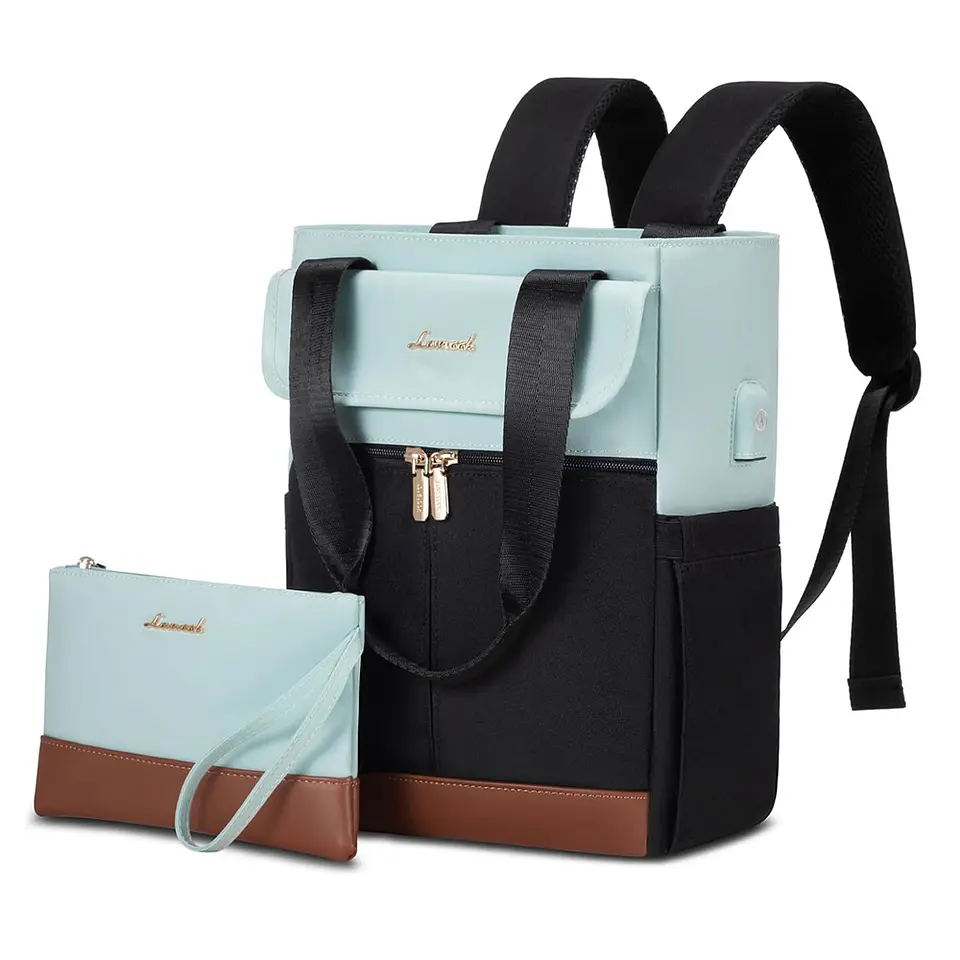 Mochila convertible para mujer, Verde menta 1