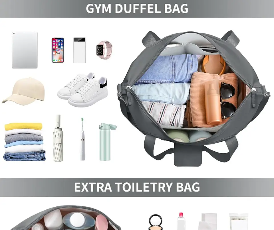 Bolso de viaje multifuncional con compartimento para zapatos. 5