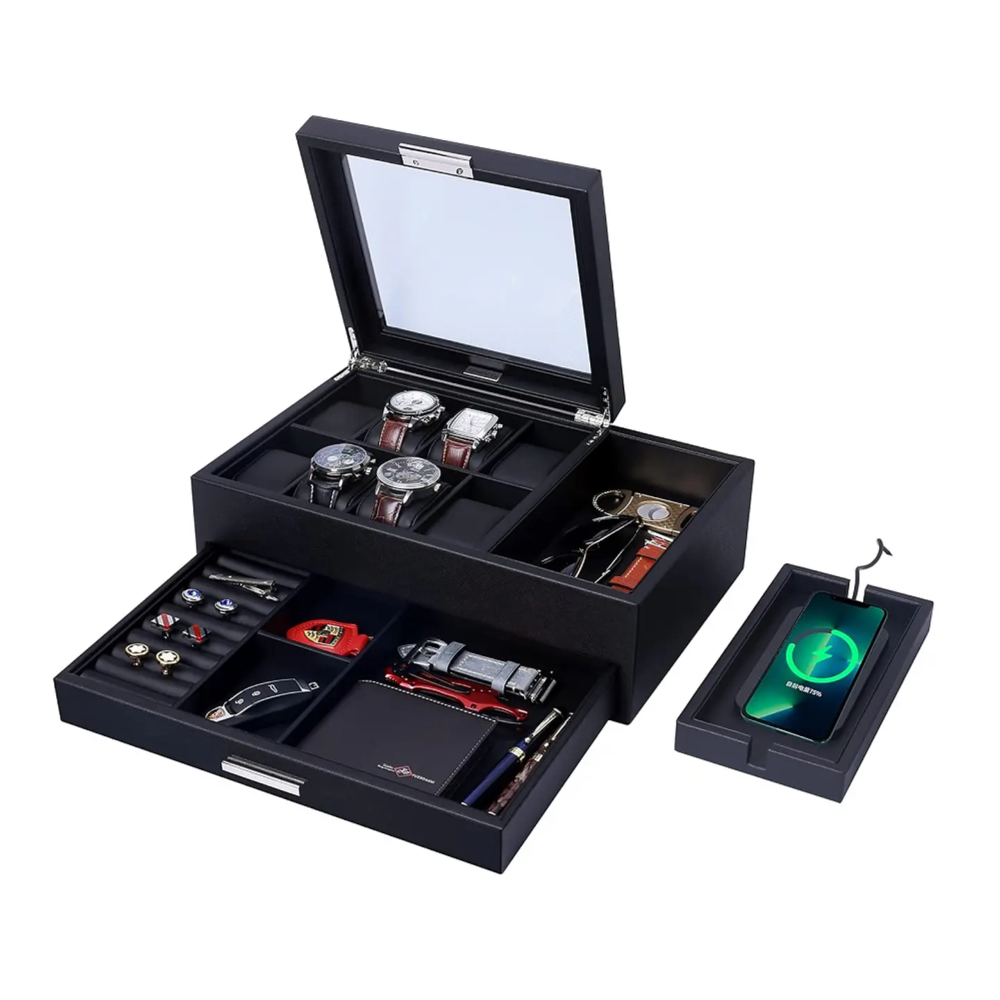 Organizador de lujo Relojes accesorios hombre 4