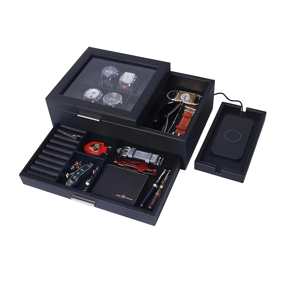 Organizador de lujo Relojes accesorios hombre 5