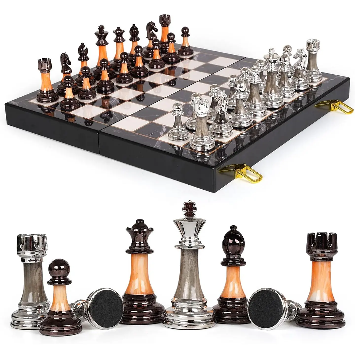 Juego de Ajedrez de Lujo ,tablero de 15 pulgadas. 3