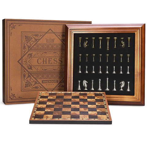 Juego de ajedrez de Lujo 14 pulgadas con piezas de metal