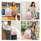 Mochila para laptop para mujer rosa-beige - Miniatura 2
