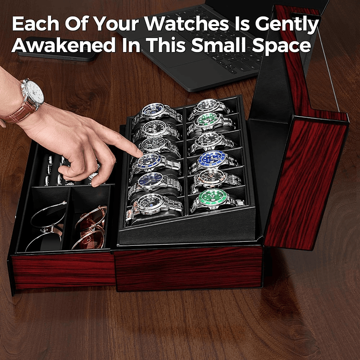 Caja Organizadora exhibidora de lujo Relojes,Gafas 5