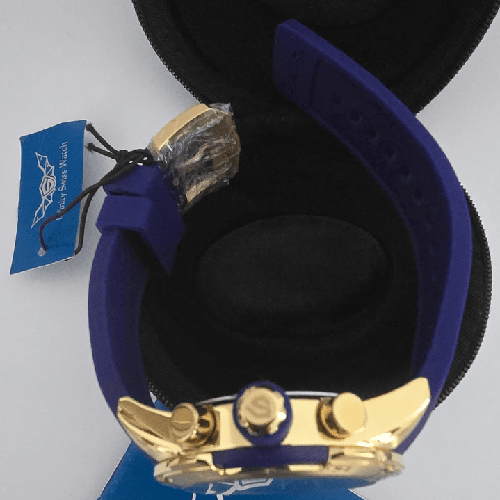 Reloj Crono swiss Blue-Gold-Isw 5