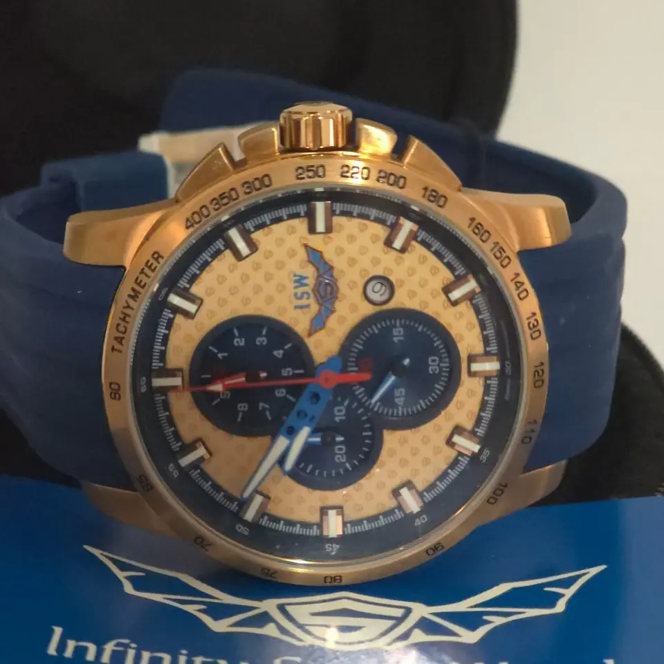 Reloj Swiss Isw Cronógrafo Blue gold 2