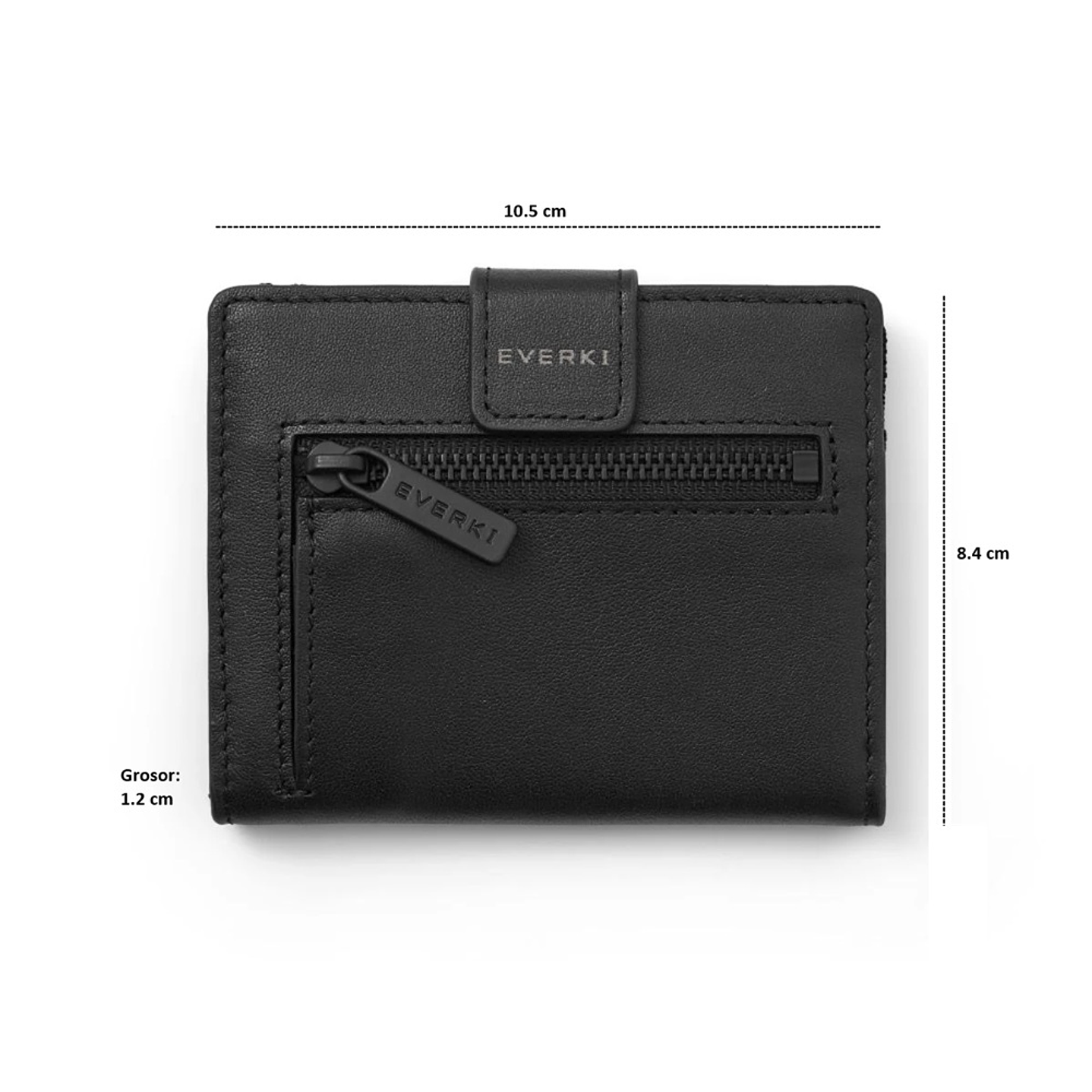 Billetera pequeña cuero hombre Everki 2