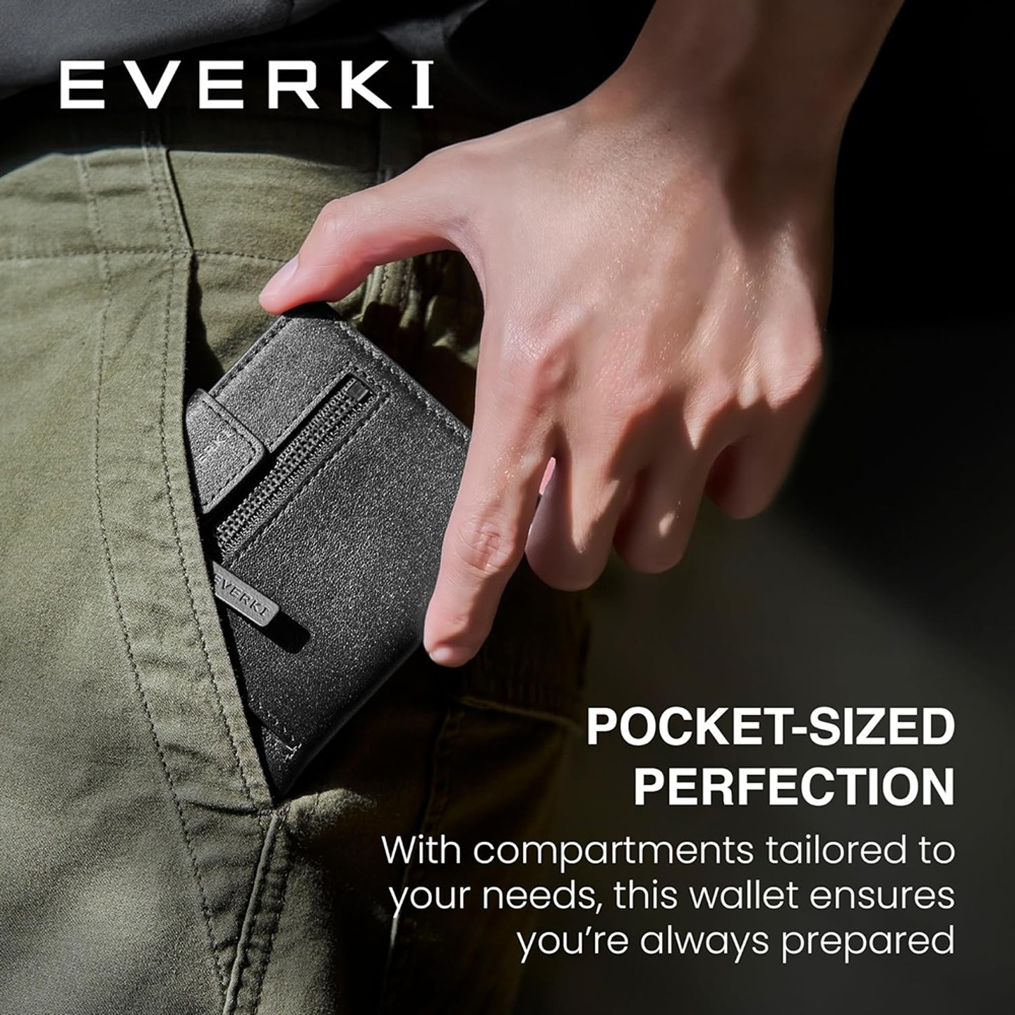 Billetera pequeña cuero hombre Everki 7