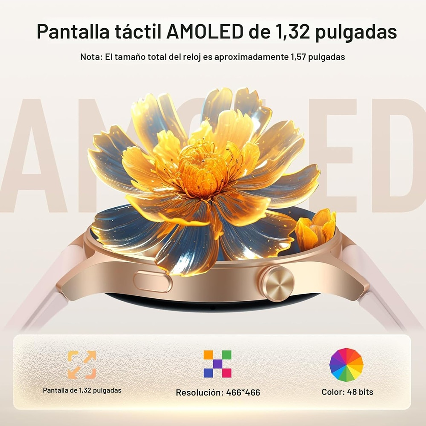 Reloj Inteligente smartwatch-mujeres-amoled-llamadas 3