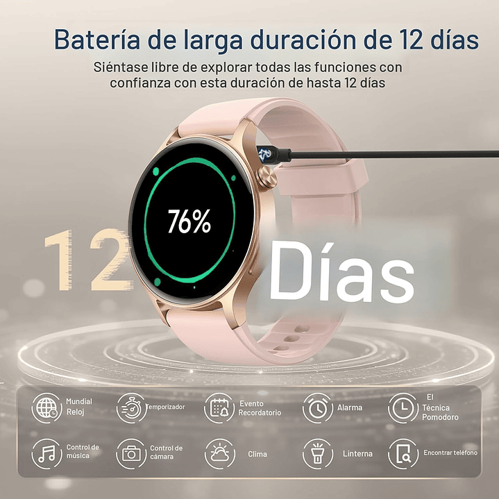 Reloj Inteligente smartwatch-mujeres-amoled-llamadas 6