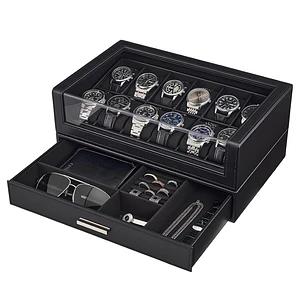 Caja organizadora exhibidora premium para relojes y complementos