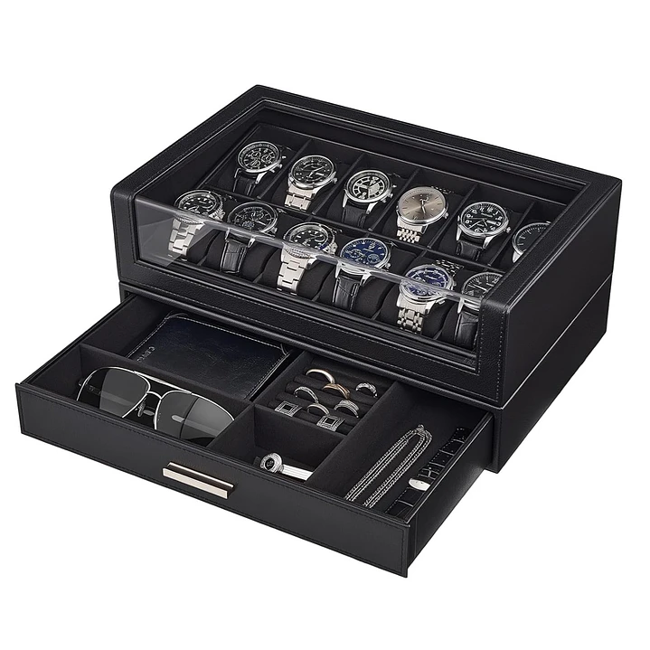 Caja organizadora exhibidora premium para relojes y complementos 1
