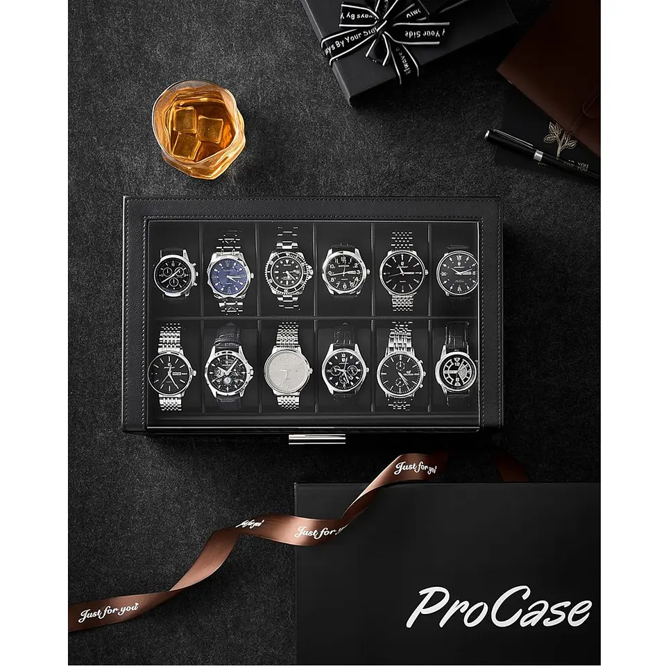 Caja organizadora exhibidora premium para relojes y complementos 3