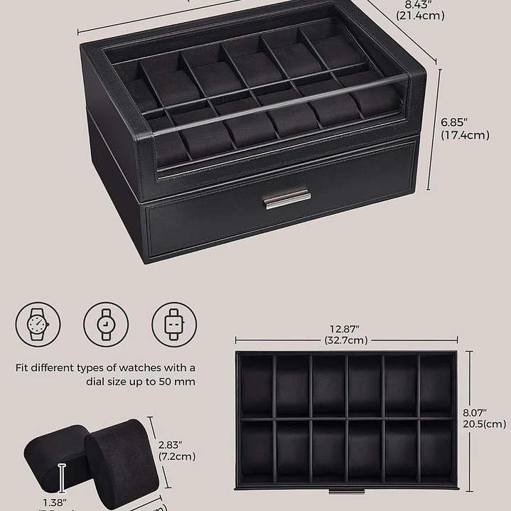 Caja estuche de lujo para 24 Relojes 2