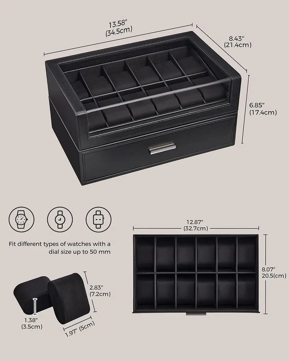 Caja estuche de lujo para 24 Relojes 2
