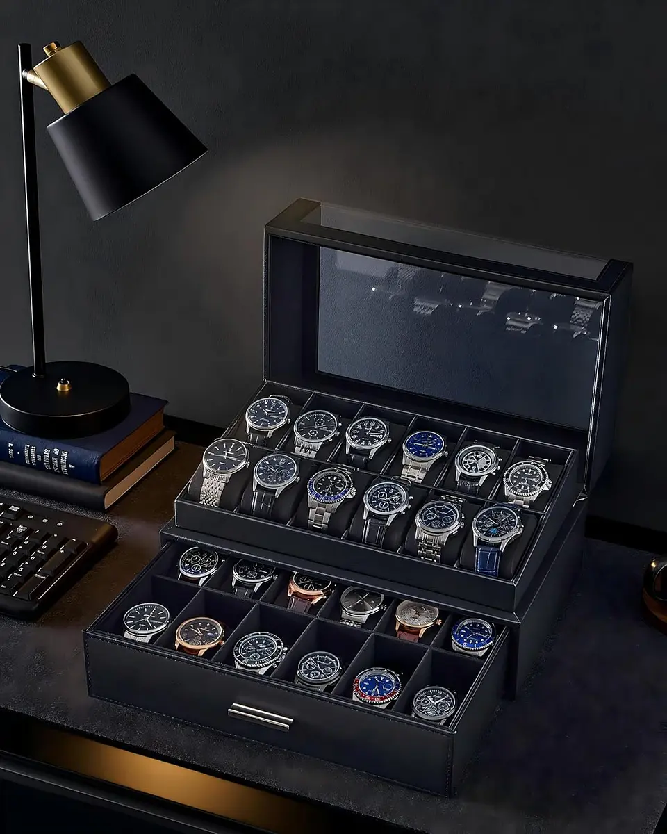 Caja estuche de lujo para 24 Relojes 3