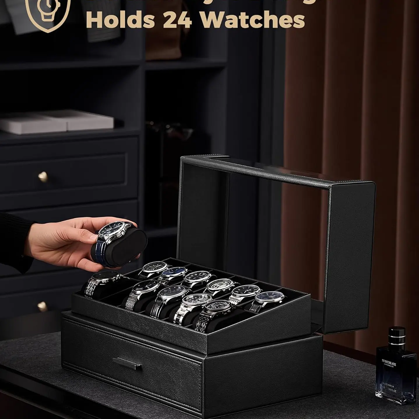 Caja estuche de lujo para 24 Relojes 4
