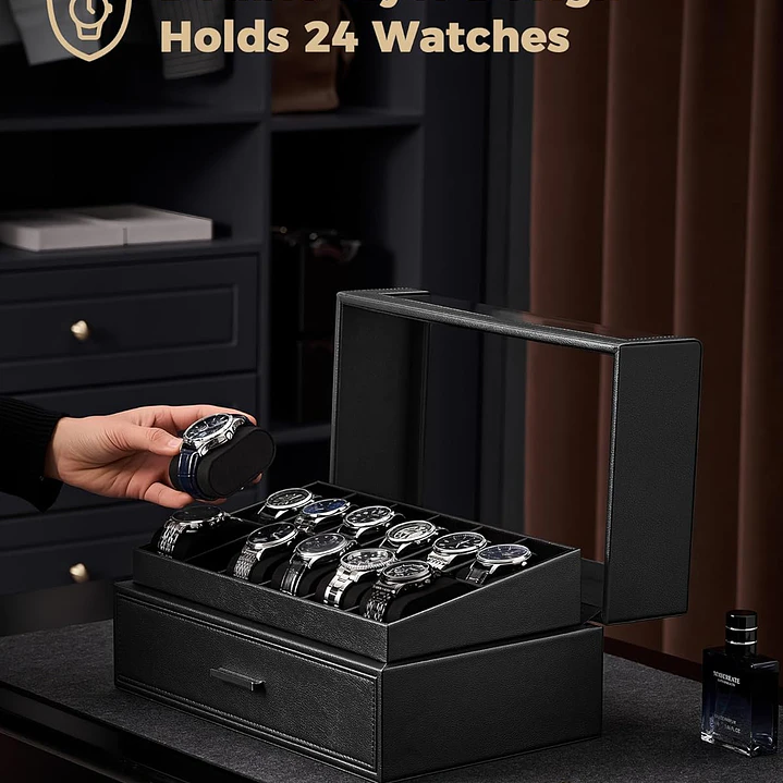 Caja estuche de lujo para 24 Relojes 4