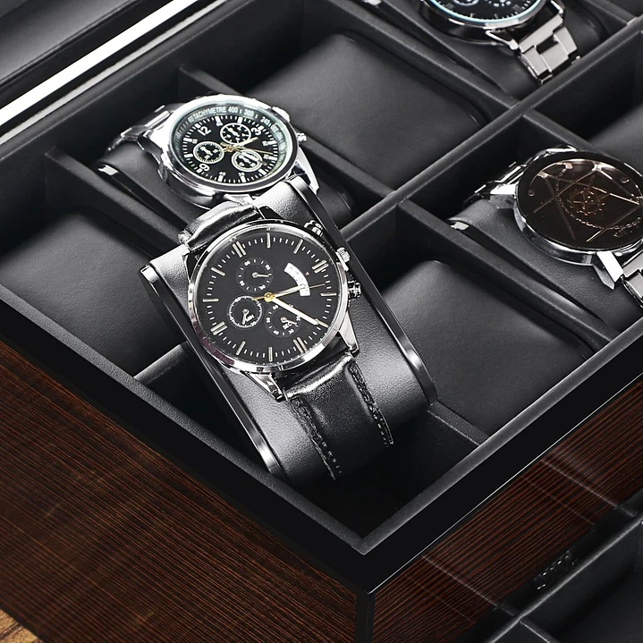 Caja Organizador Premium-Lujo en madera para 20 Relojes 7