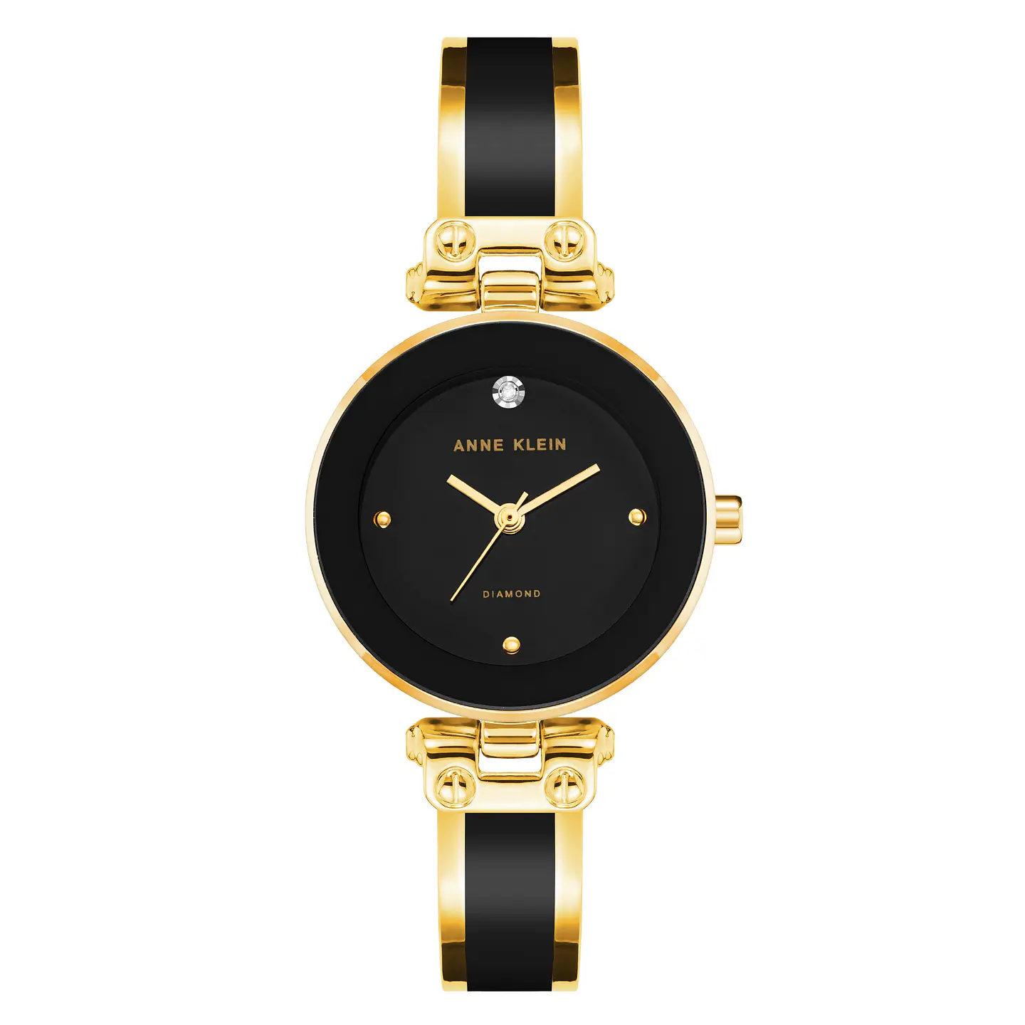 Reloj Mujer Negro Dorado Anne Klein Diamond 1