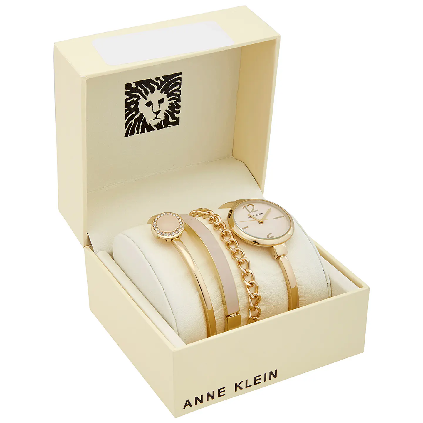 Reloj Mujer Anne Klein AK/3290LPST Dorado Champagne con Set de 3 Pulseras 3