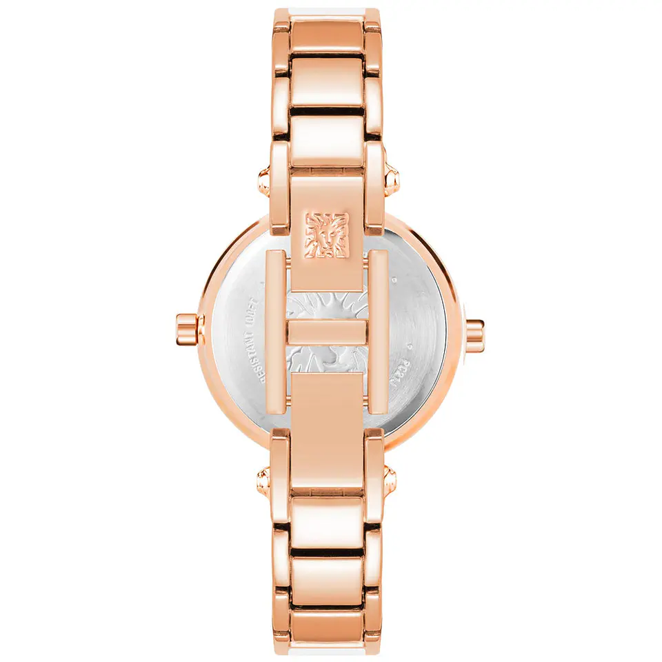Reloj Mujer Anne Klein AK/1980WTRG Blanco Dorado Rosa con Diamante 3