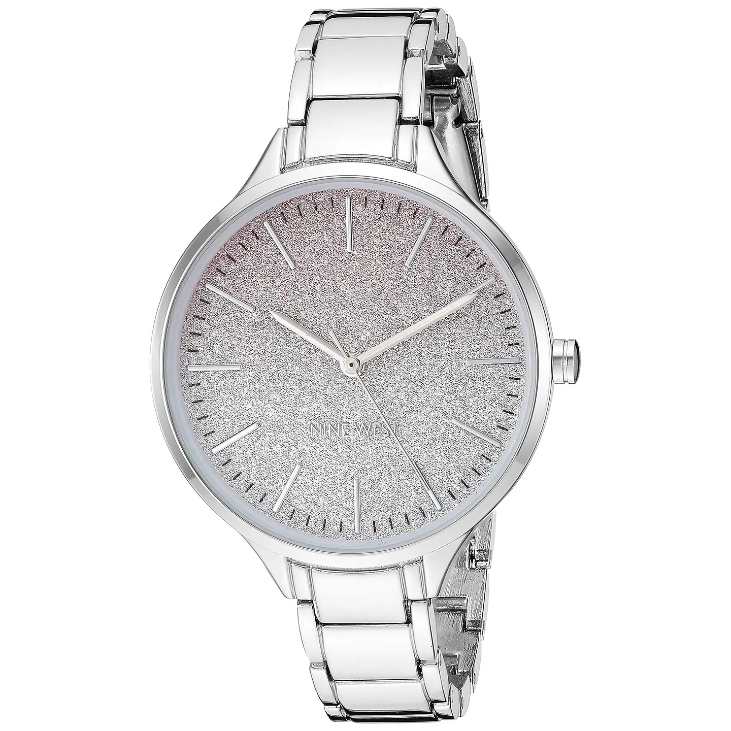 Reloj Mujer Nine West NW/2337OMSV Plateado con Esfera Glitter Degradada 1