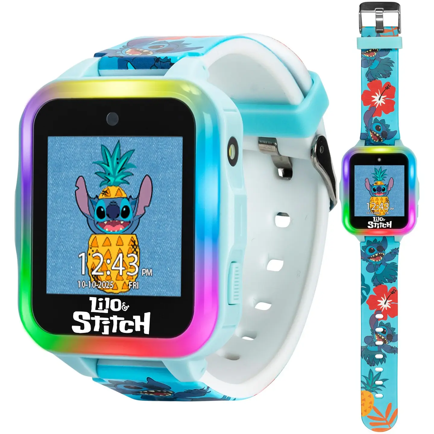 Reloj Infantil Disney Stitch Accutime LAS4145AZ Azul Turquesa con Luz LED 1