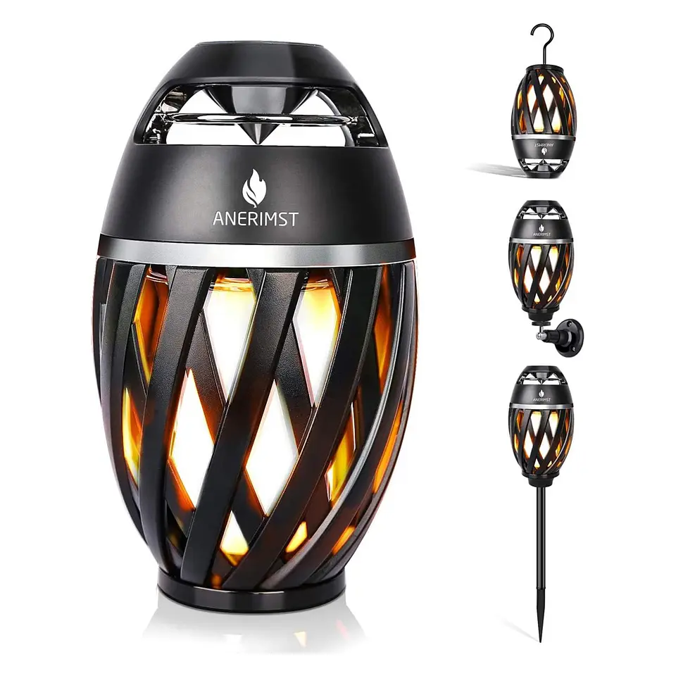 Parlante Bluetooth ANERIMST A1 Negro con Luz LED Efecto Llama 1
