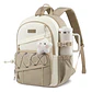 Morral Escolar LOVEVOOK 5699 Crema Khaki con Estrella para Laptop 17.3 pulgadas - Miniatura 1