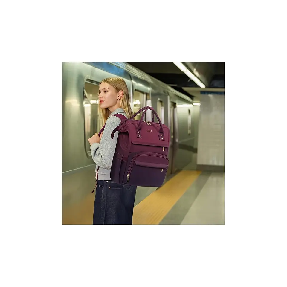 Morral LOVEVOOK Degradado Granate Morado para Laptop 15.6 pulgadas 2