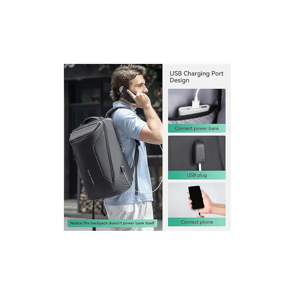 Morral MARK RYDEN Negro para Laptop 17.3 pulgadas con Puerto USB 3
