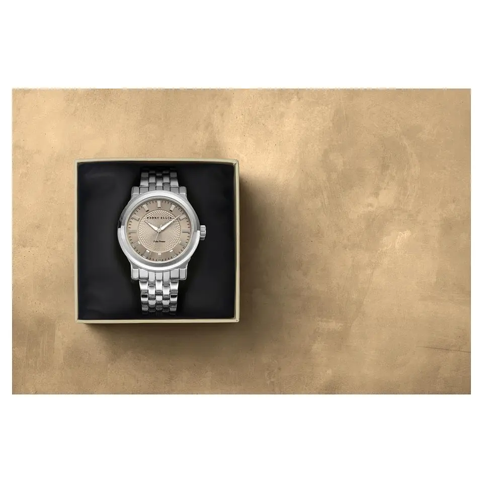 Reloj Perry Ellis Solar PES0013SL Arena Plateado para Hombre 2