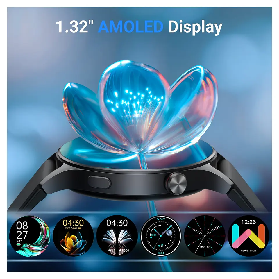 Reloj Inteligente Fitpolo AR-01 Negro AMOLED con Llamadas Bluetooth 4