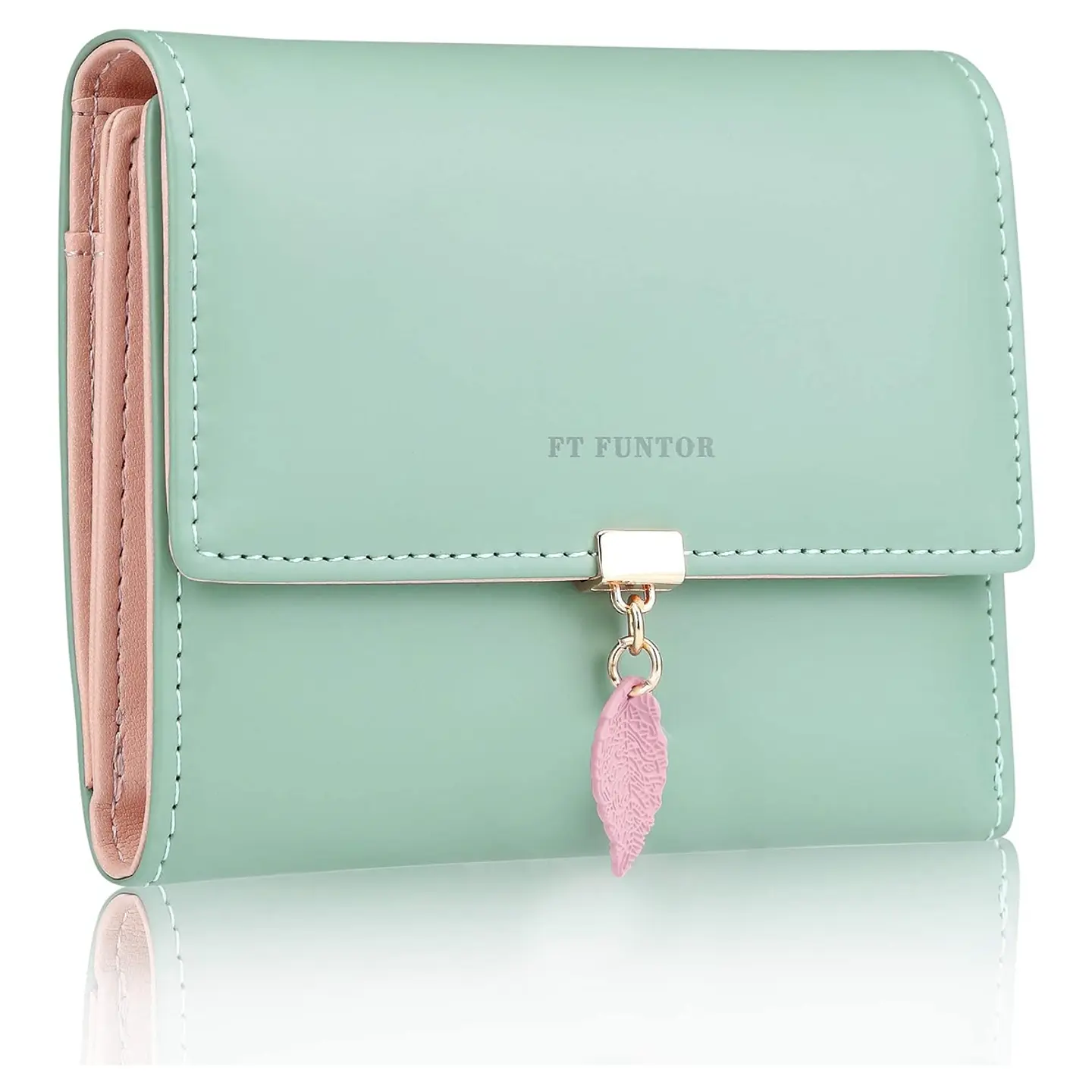 Billetera FT FUNTOR RFID con Hoja - Colores Pastel 1
