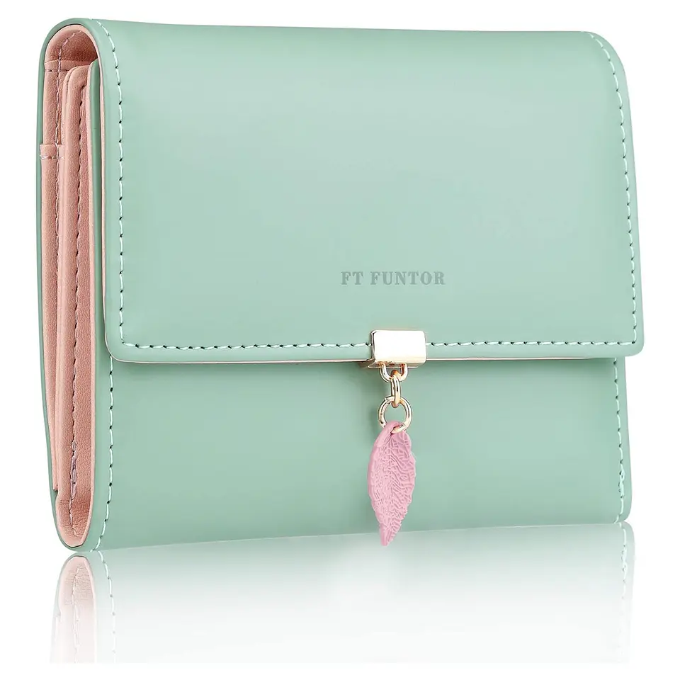 Billetera FT FUNTOR RFID con Hoja - Colores Pastel 1