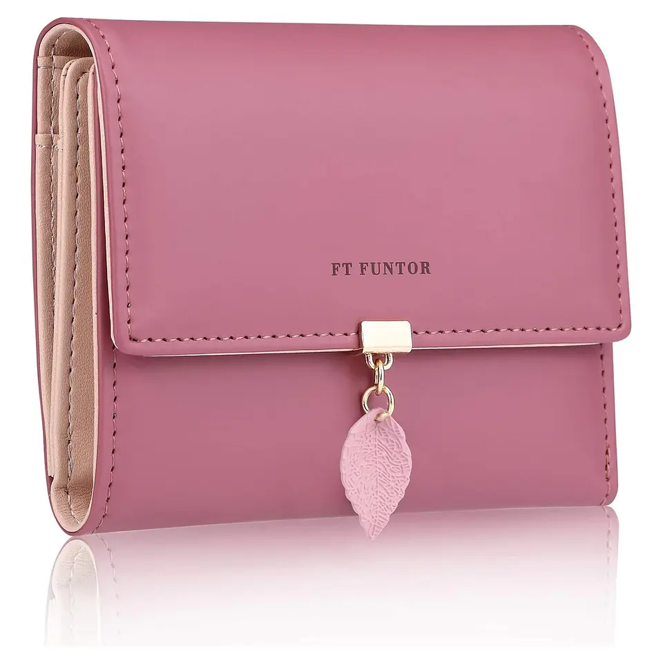Billetera FT FUNTOR RFID con Hoja - Colores Pastel 2