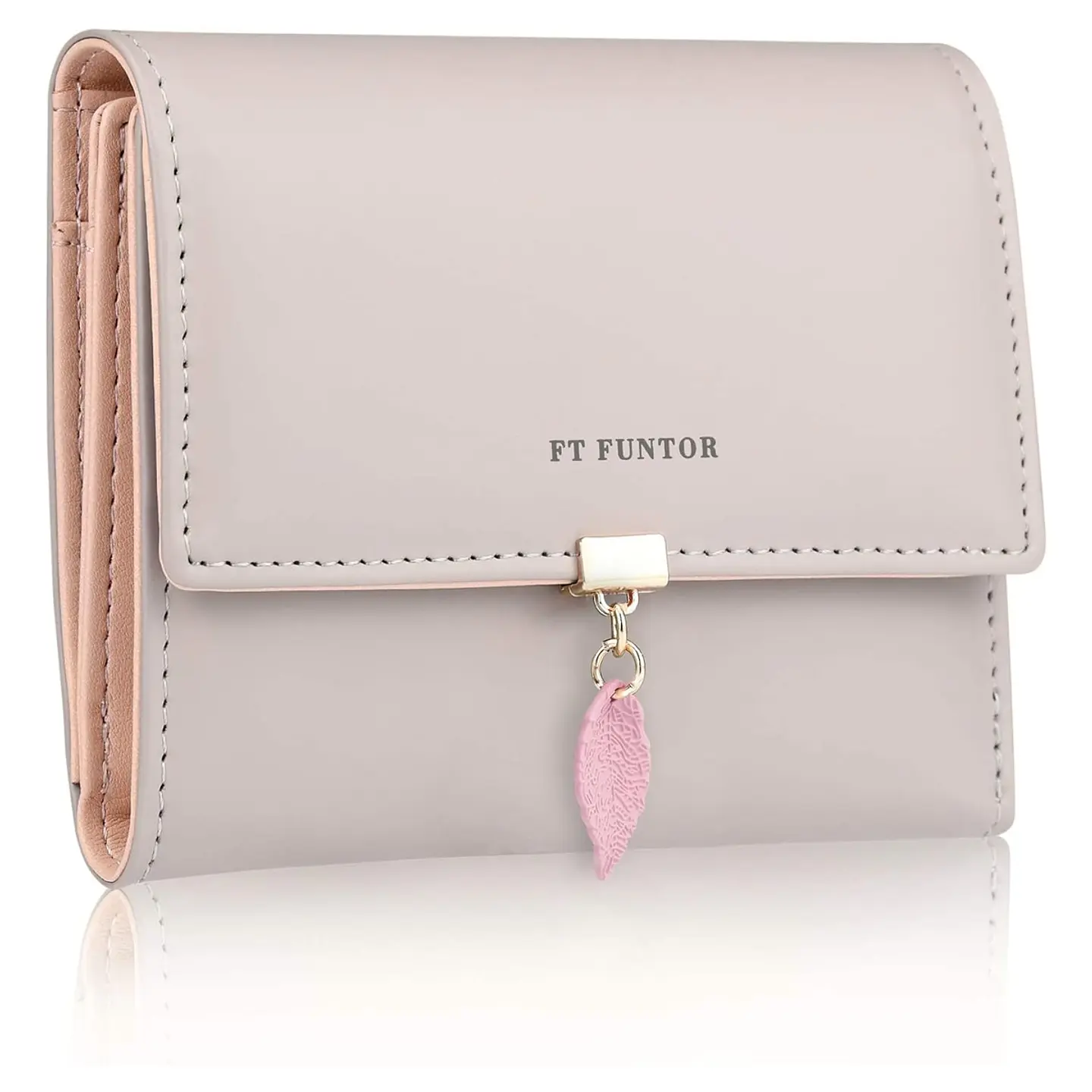 Billetera FT FUNTOR RFID con Hoja - Colores Pastel 6