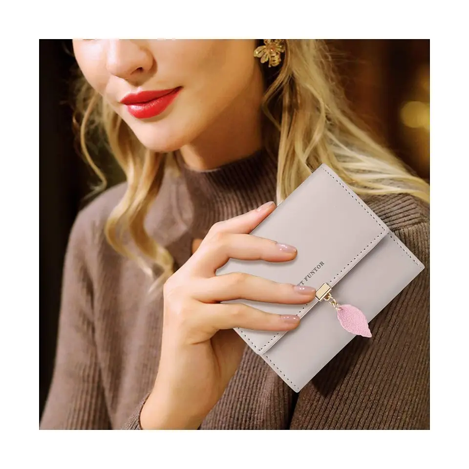 Billetera FT FUNTOR RFID con Hoja - Colores Pastel 9