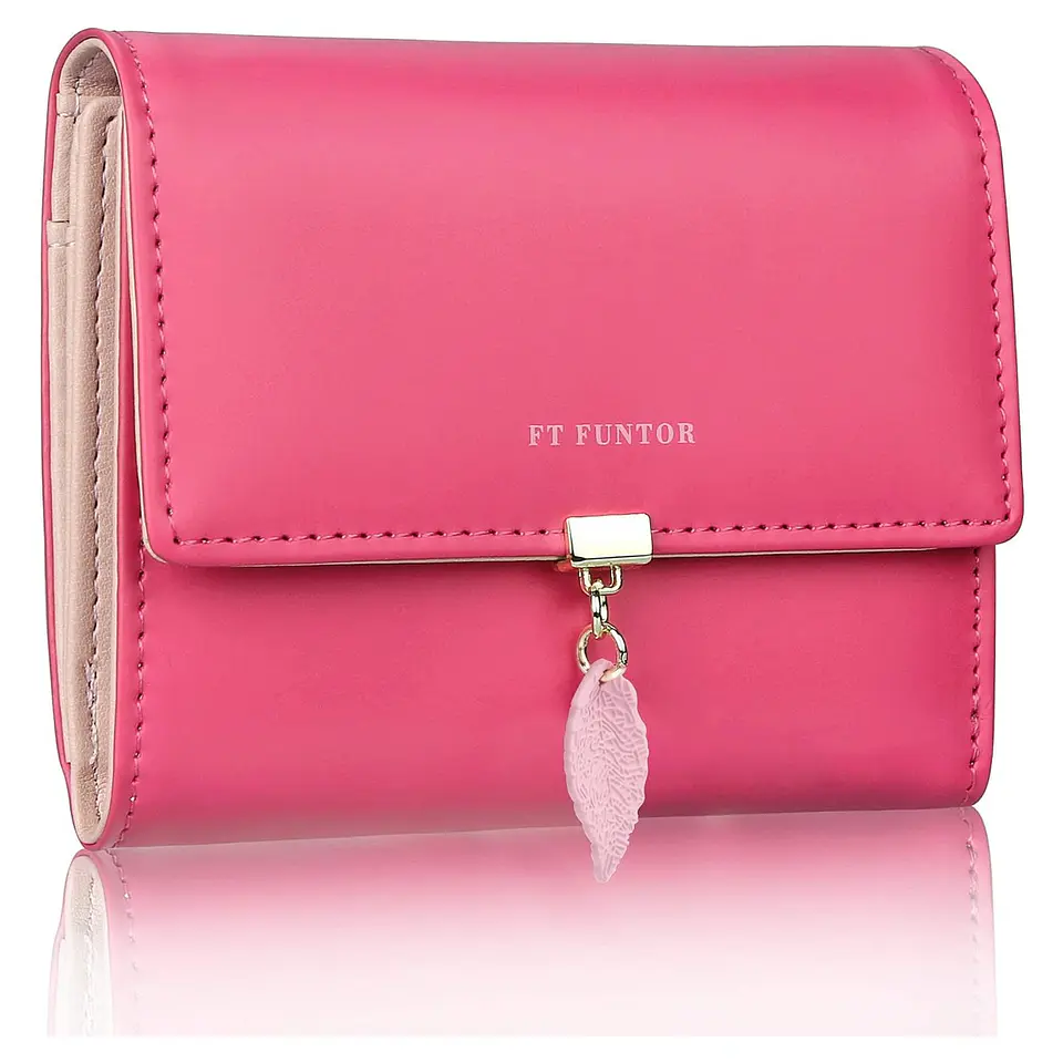 Billetera FT FUNTOR RFID con Hoja - Colores Pastel 10