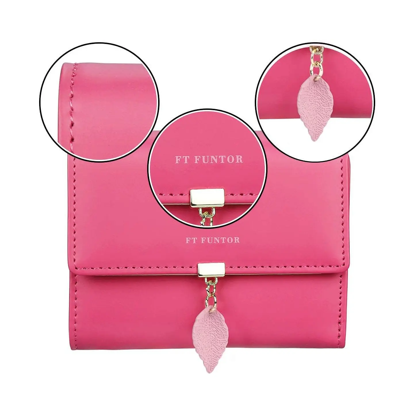 Billetera FT FUNTOR RFID con Hoja - Colores Pastel 11