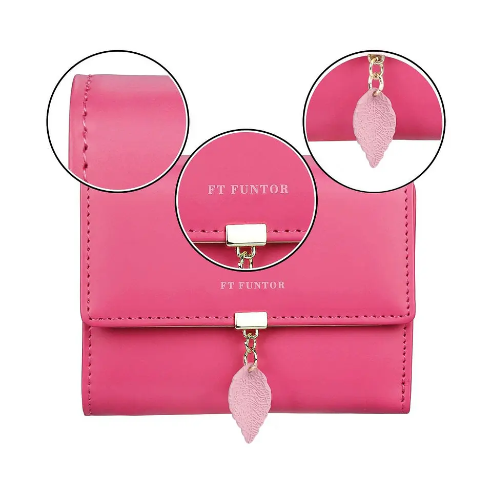 Billetera FT FUNTOR RFID con Hoja - Colores Pastel 11