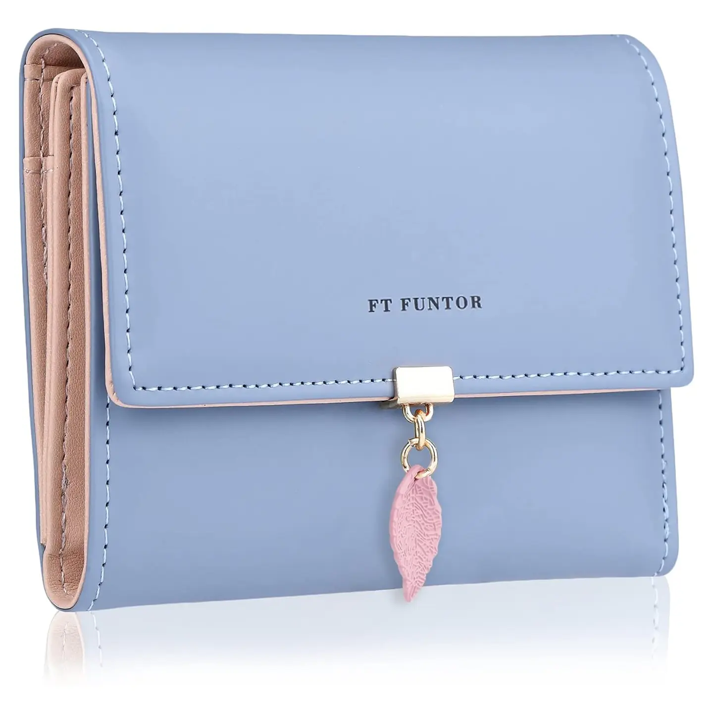Billetera FT FUNTOR RFID con Hoja - Colores Pastel 14