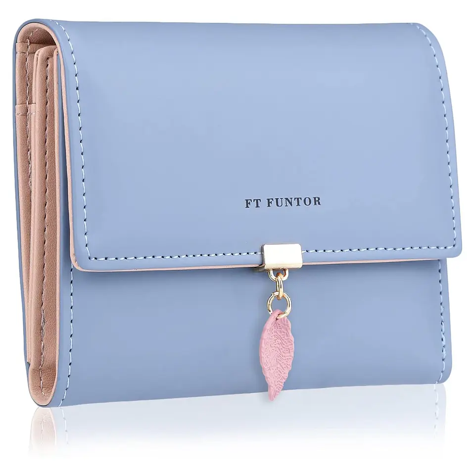 Billetera FT FUNTOR RFID con Hoja - Colores Pastel 14
