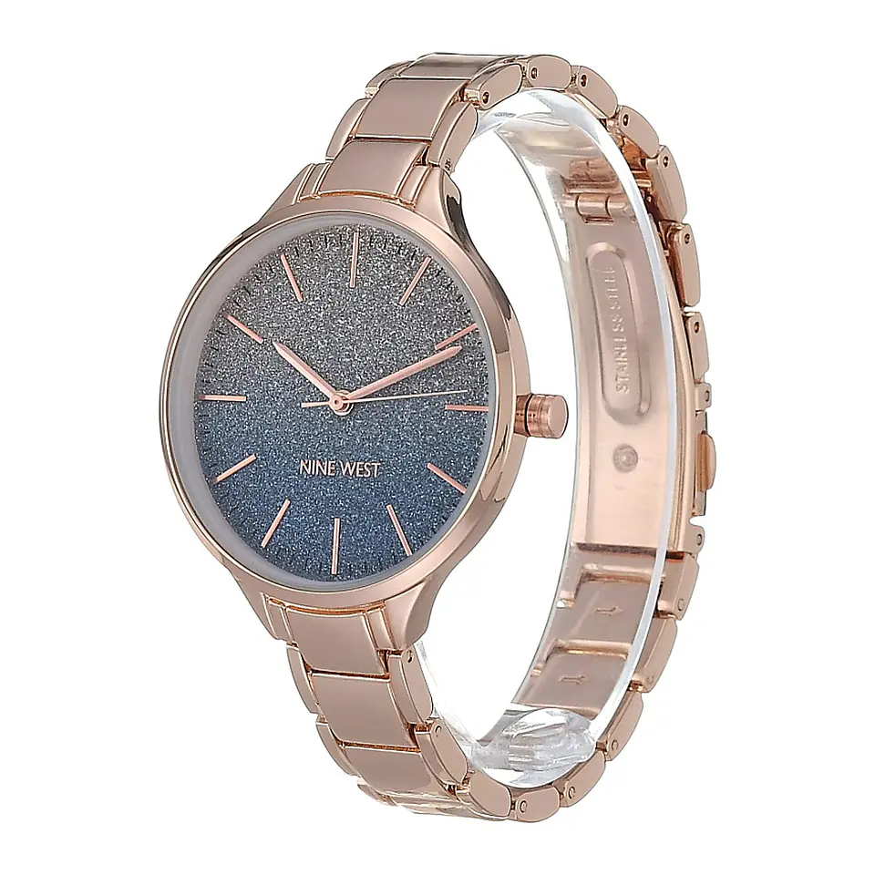 Reloj Nine West NW/2336BLRG Oro Rosa con Esfera Azul 4