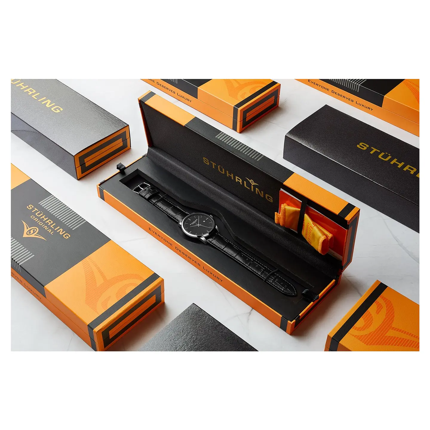 Reloj Stührling Rasa 3997Z.2 Negro con Correa de Cuero 2