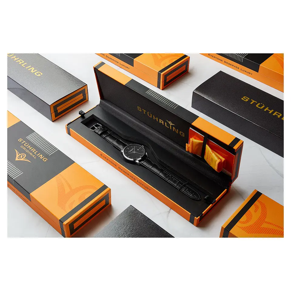 Reloj Stührling Rasa 3997Z.2 Negro con Correa de Cuero 2