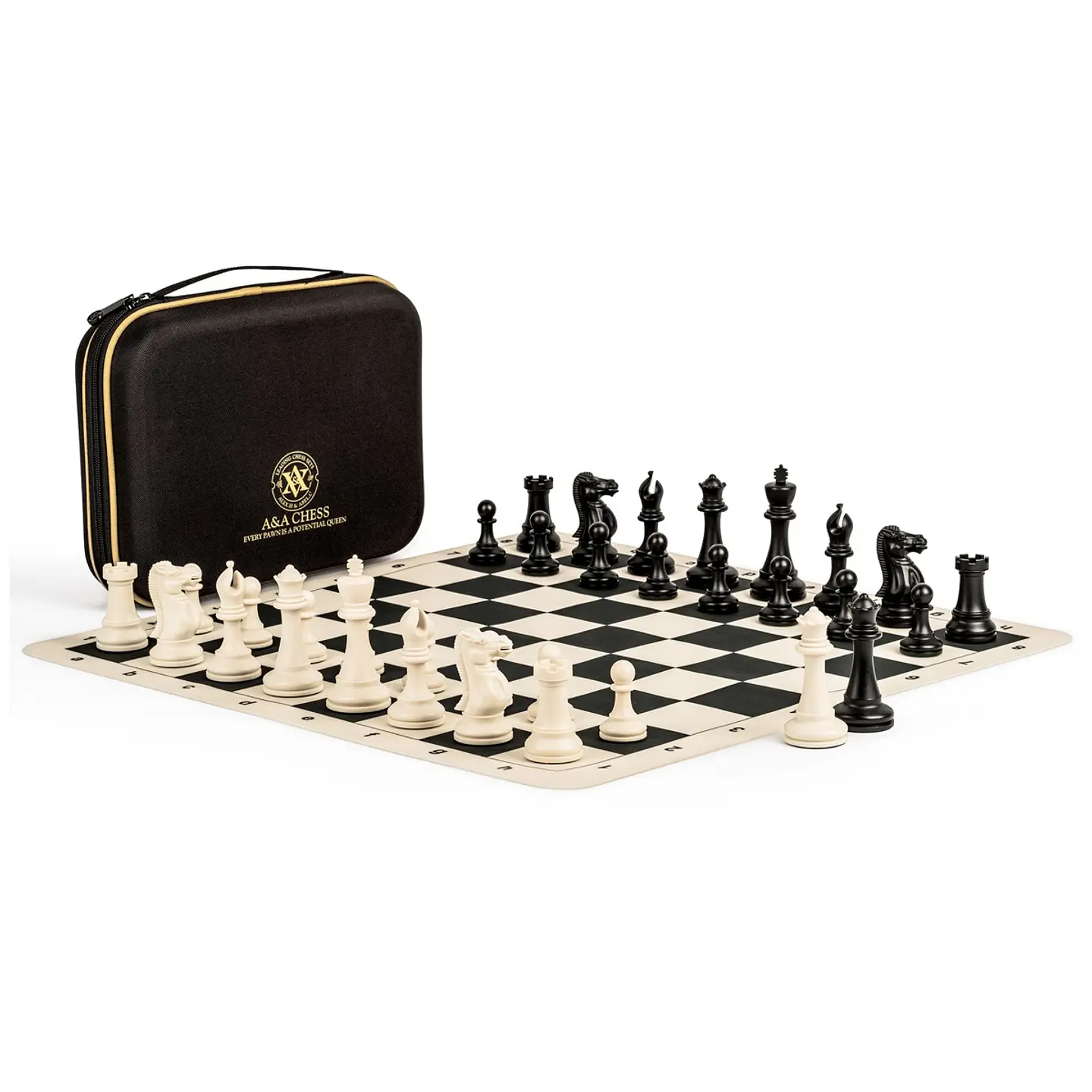 Juego de Ajedrez A&A de Viaje con Tablero de Silicona de 20 Pulgadas 1