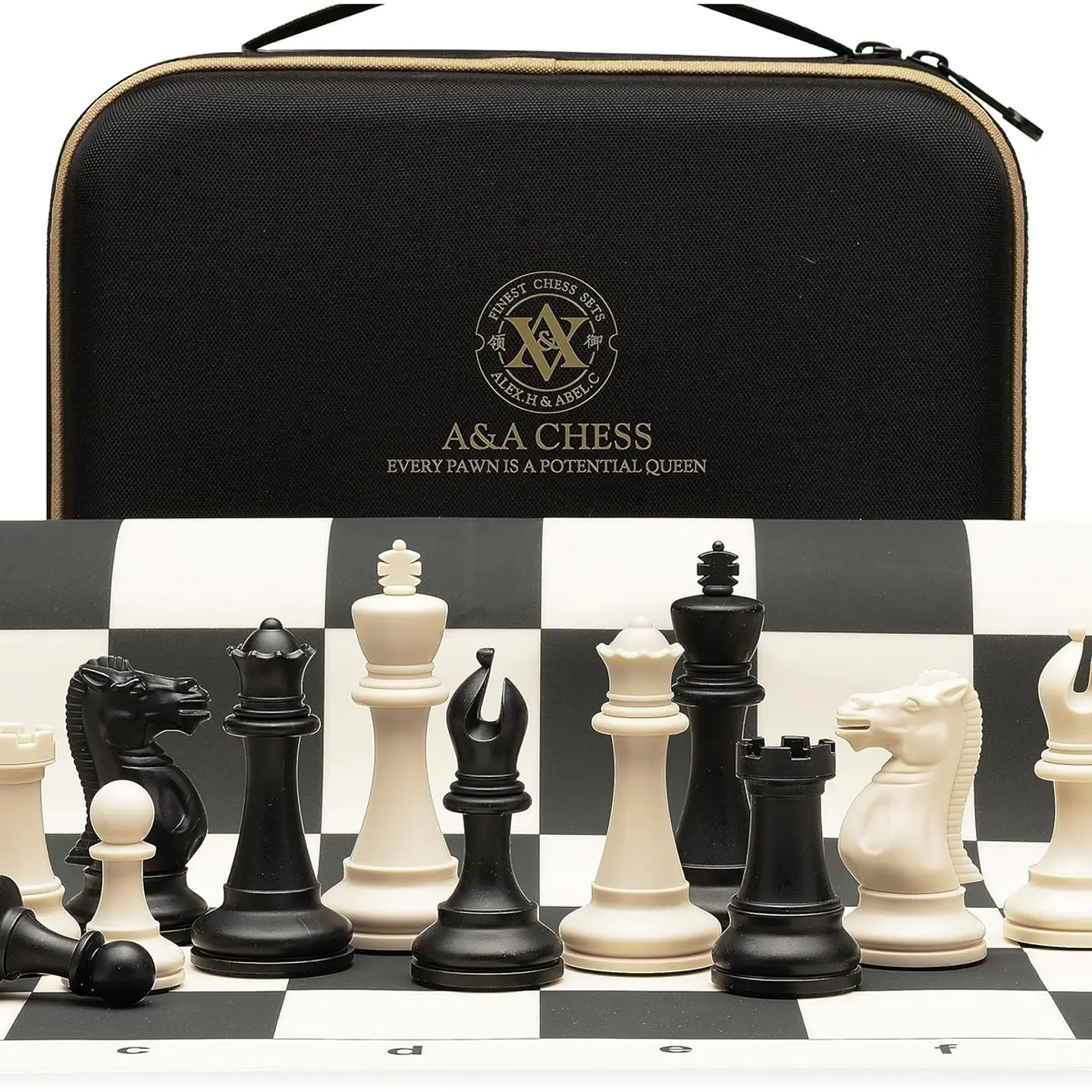 Juego de Ajedrez A&A de Viaje con Tablero de Silicona de 20 Pulgadas 3
