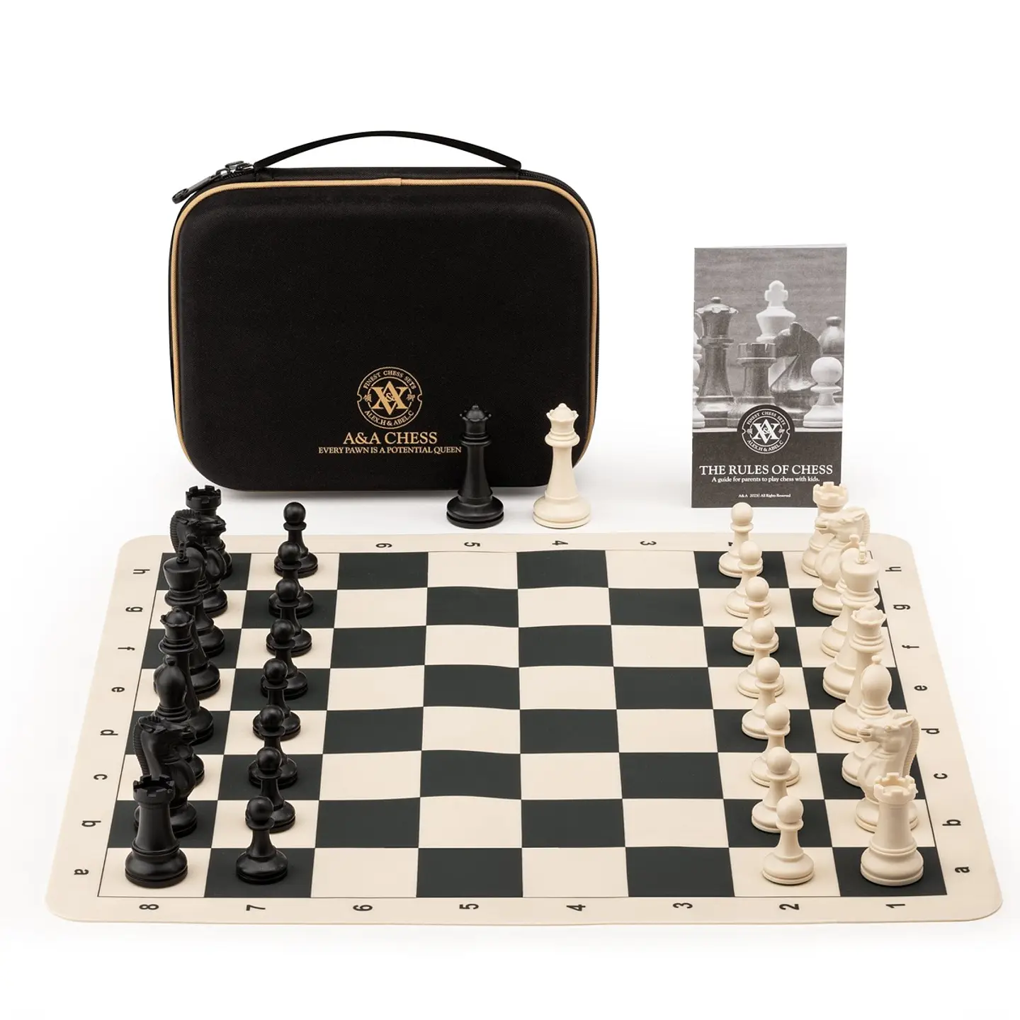 Juego de Ajedrez A&A de Viaje con Tablero de Silicona de 20 Pulgadas 4